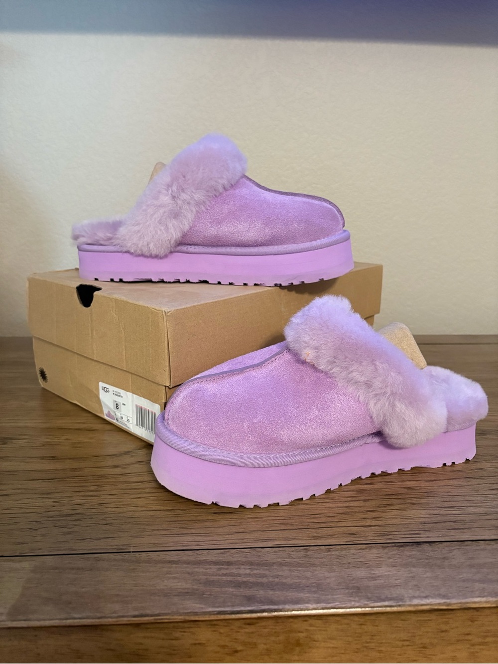 Women’s Plush Slip-On Clog in Lavender Pink